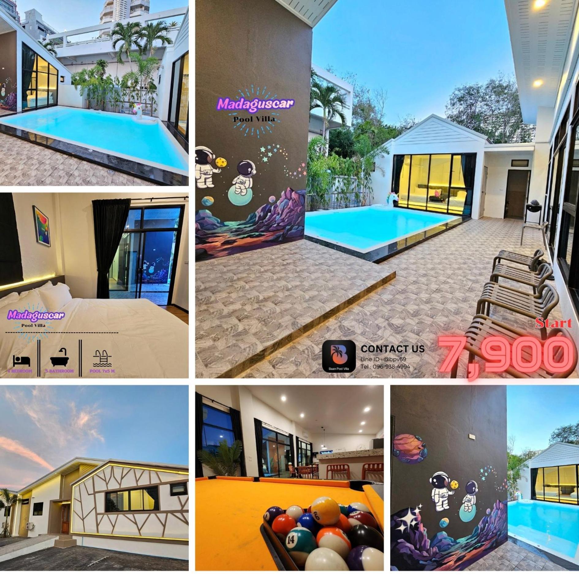 Madaguscar Private Pool Villa-Pattaya Jomtien pláž Exteriér fotografie